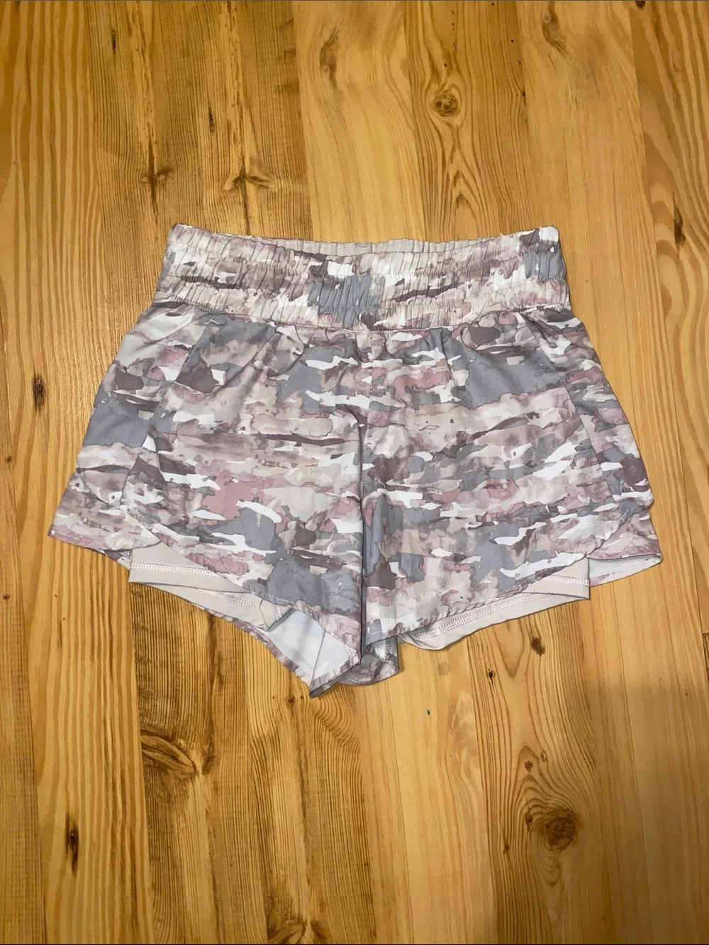 Avia Pink and Gray Camo Athletic Shorts